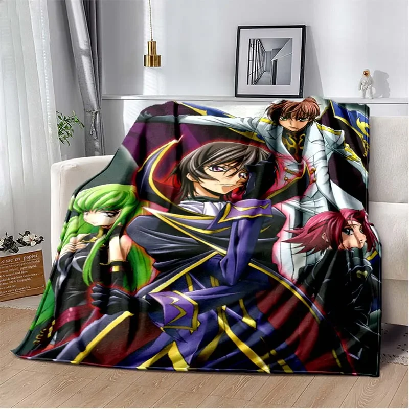 CODE GEASS C C Lelouch Anime Printed Blanket Home Bedroom Living Room Sofa Rest Thin Sleeping 6 - Code Geass Store