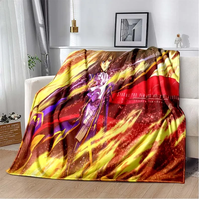 CODE GEASS C C Lelouch Anime Printed Blanket Home Bedroom Living Room Sofa Rest Thin Sleeping 9 - Code Geass Store